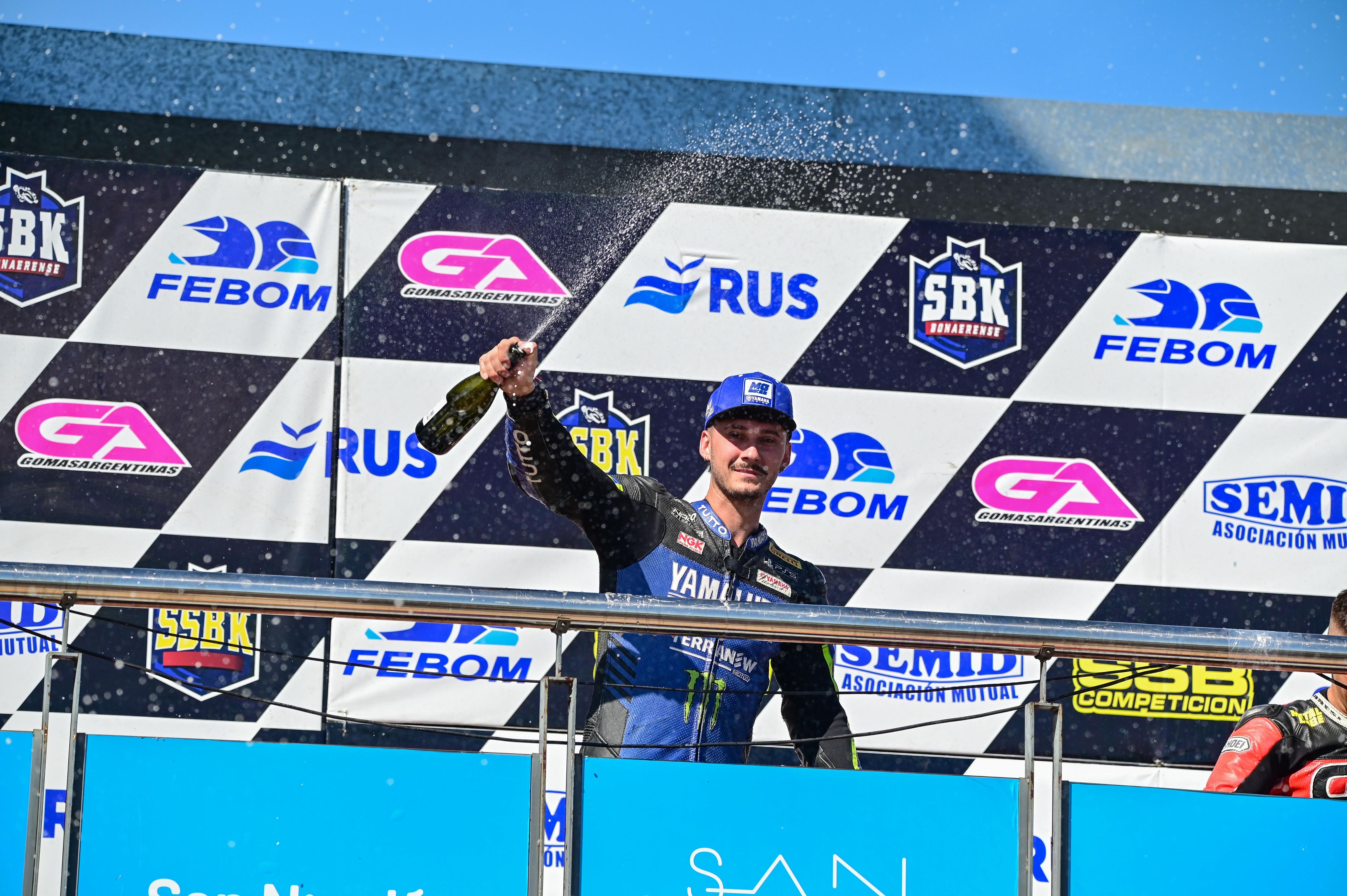 Mientras espera competir en España, Bruno Novillo llegó al podio del MG Bikes argentino